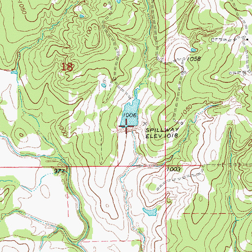 Topographic Map of Wildhorse Creek Site 63 Dam, OK