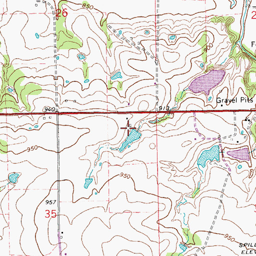 Topographic Map of Wildhorse Creek Site 73 Reservoir, OK
