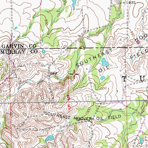 Topographic Map of Wildhorse Creek Site 72 Dam, OK