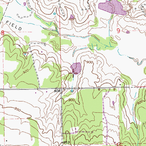 Topographic Map of Wildhorse Creek Site 113 Reservoir, OK