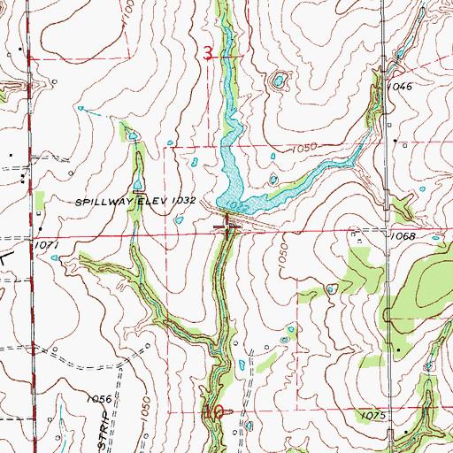 Topographic Map of Wildhorse Creek Site 106 Reservoir, OK