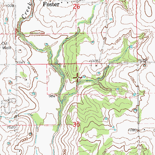 Topographic Map of Wildhorse Creek Site 99 Reservoir, OK