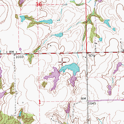 Topographic Map of Oknoname 04918 Reservoir, OK