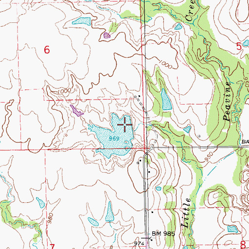 Topographic Map of Oknoname 04920 Reservoir, OK