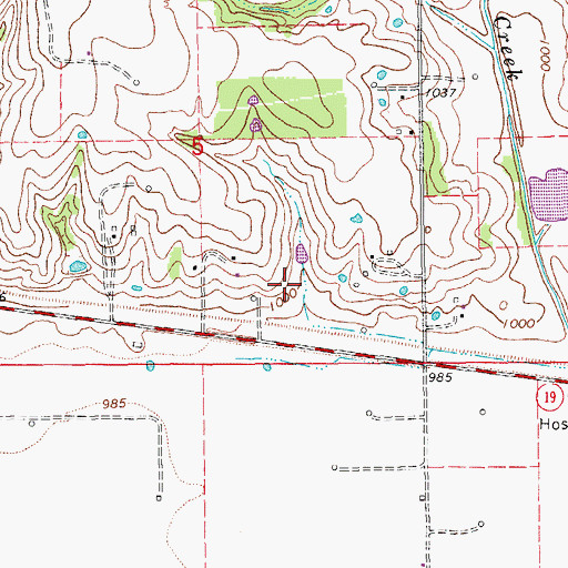 Topographic Map of Bear Hybarger Site 4 Reservoir, OK