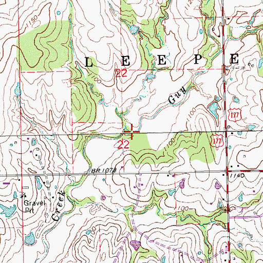 Topographic Map of Rock Creek Site 4a Dam, OK