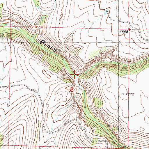 Topographic Map of Box Canyon Creek, CO