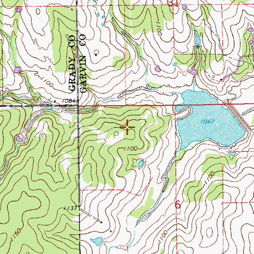 Topographic Map of Round Creek Site 3 Dam, OK