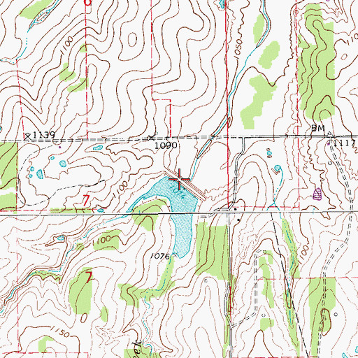 Topographic Map of Round Creek Site 2 Reservoir, OK