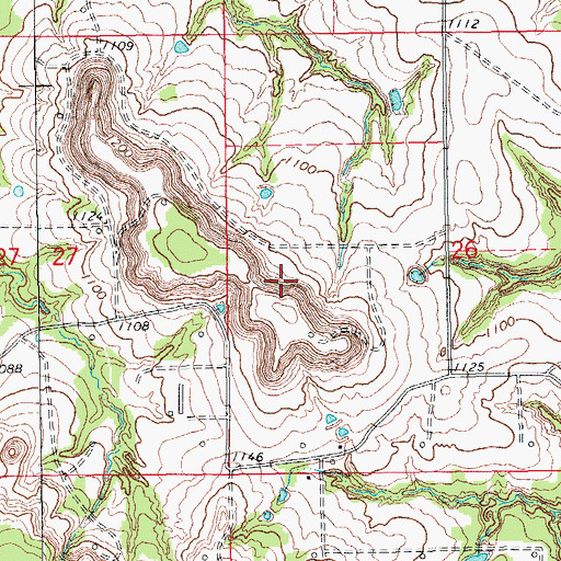 Topographic Map of Rush Creek Site 47 Dam, OK