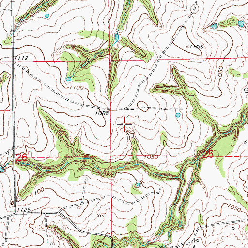 Topographic Map of Rush Creek Site 26 Reservoir, OK