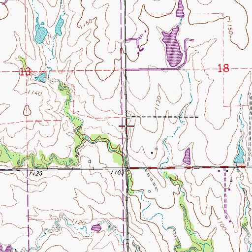 Topographic Map of Rush Creek Site 24 Reservoir, OK