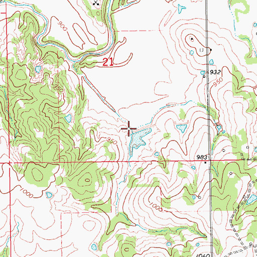 Topographic Map of Cherokee Sandy Site 15 Dam, OK
