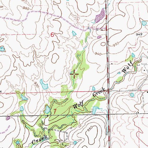 Topographic Map of Cherokee Sandy Site 13 Reservoir, OK