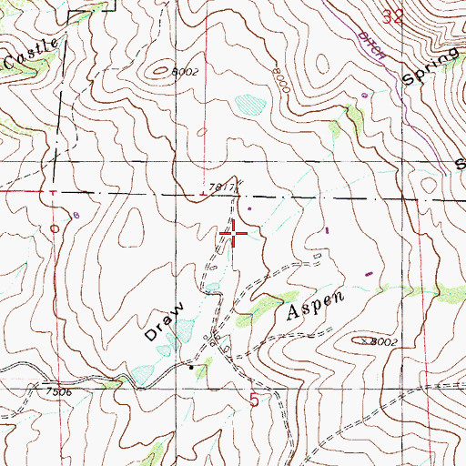 Topographic Map of Spring Draw Two, CO