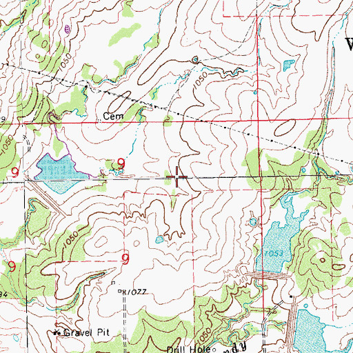 Topographic Map of Cherokee Sandy Site 8a Dam, OK