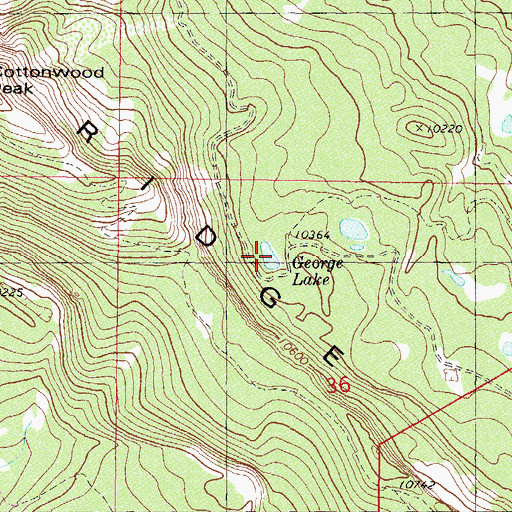 Topographic Map of George Lake, CO