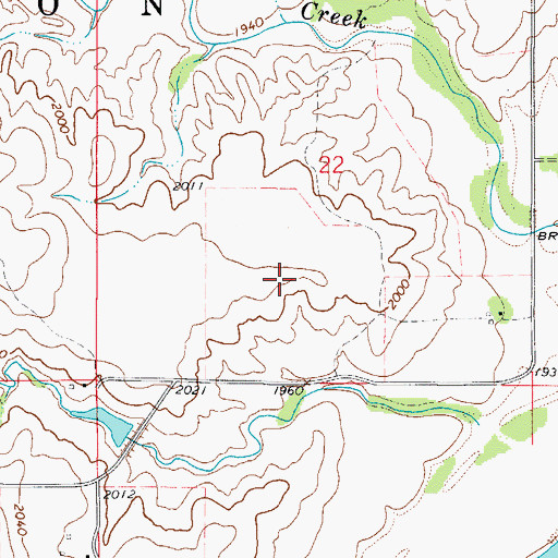 Topographic Map of Nuttal Number 1 Reservoir, OK