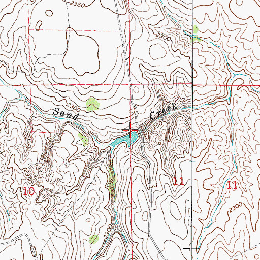 Topographic Map of Bradshaw Number 1 Dam, OK