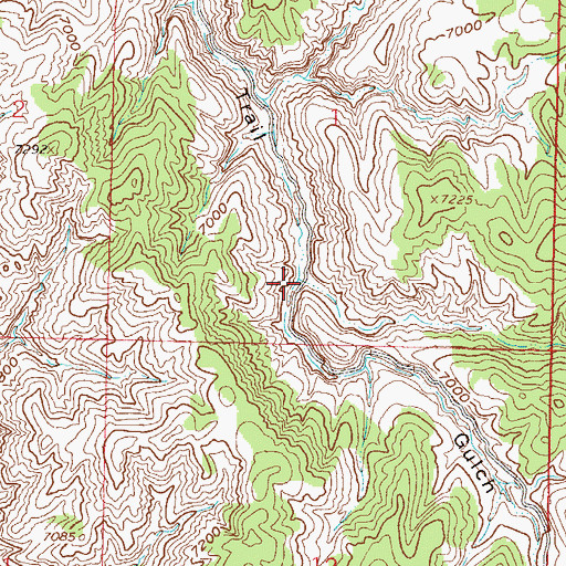 Topographic Map of Greenhorn Creek, CO