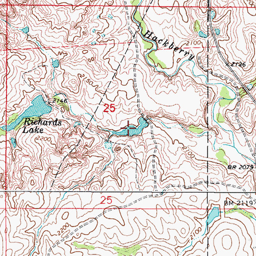 Topographic Map of Davison Number 1 Reservoir, OK