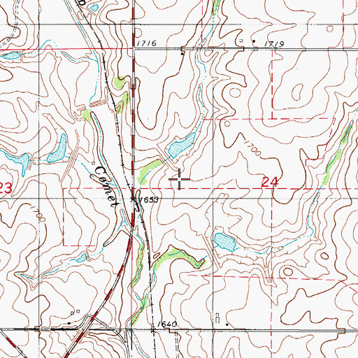 Topographic Map of Butler Laterals Site 2 Dam, OK