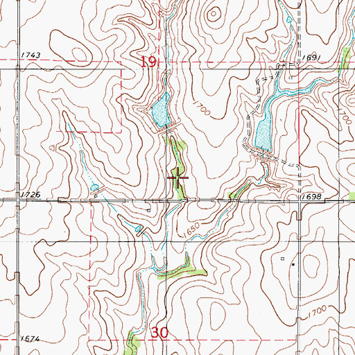 Topographic Map of Butler Laterals Site 4 Dam, OK