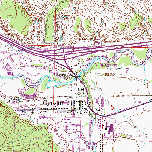 Topographic Map of Gypsum Creek, CO
