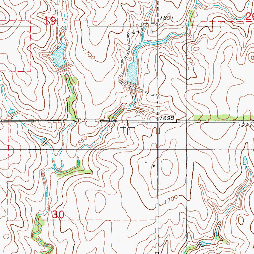 Topographic Map of Butler Laterals Site 5 Reservoir, OK