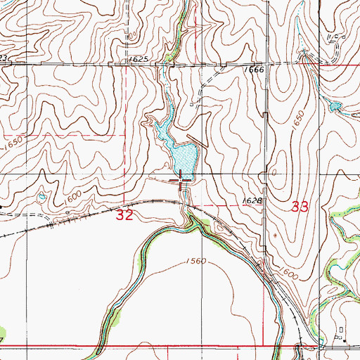 Topographic Map of Butler Laterals Site 6 Dam, OK