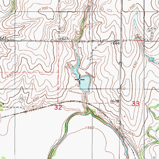 Topographic Map of Butler Laterals Site 6 Reservoir, OK
