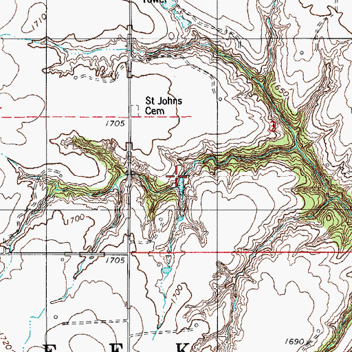 Topographic Map of Kippinberger Dam, OK