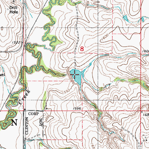 Topographic Map of Bear Creek Site 6 Reservoir, OK