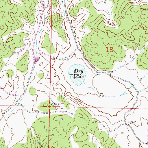Topographic Map of Dry Lake, CO