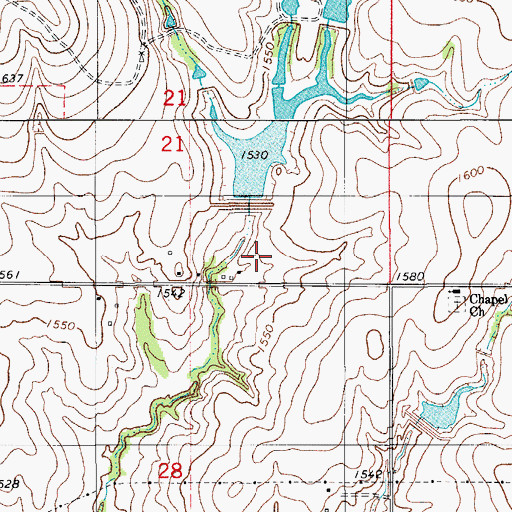 Topographic Map of Bear Creek Site 5 Dam, OK