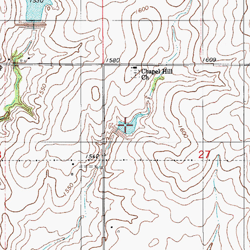 Topographic Map of Bear Creek Site 4 Reservoir, OK