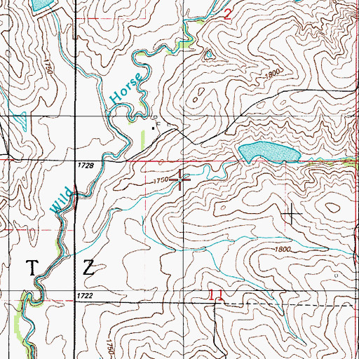 Topographic Map of Quartermaster Creek Site 29 Dam, OK