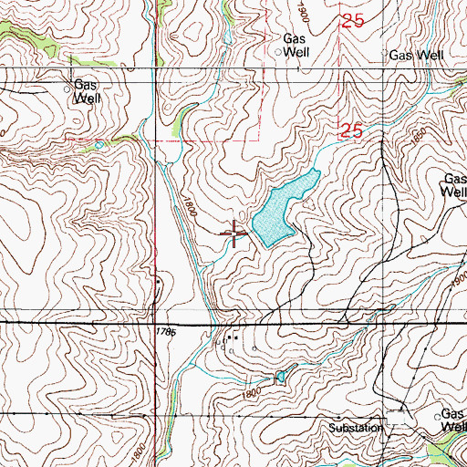 Topographic Map of Quartermaster Site 27 Dam, OK