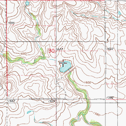 Topographic Map of Turkey Creek Site 1 Dam, OK