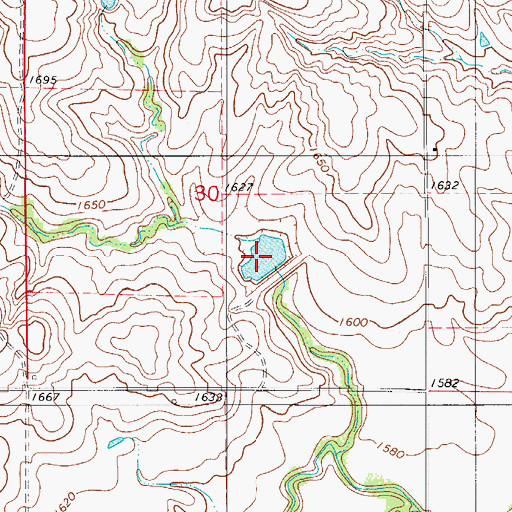 Topographic Map of Turkey Creek Site 1 Reservoir, OK