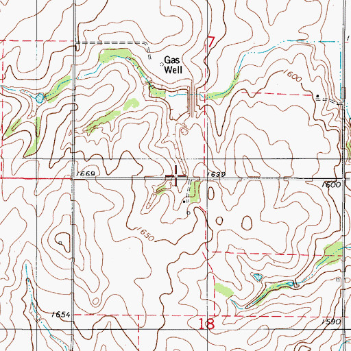Topographic Map of Soldier Creek Watershed Site 9 Reservoir, OK