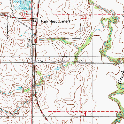 Topographic Map of Soldier Creek Watershed Site 8 Dam, OK