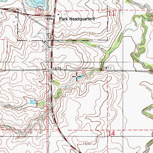 Topographic Map of Soldier Creek Watershed Site 8 Reservoir, OK