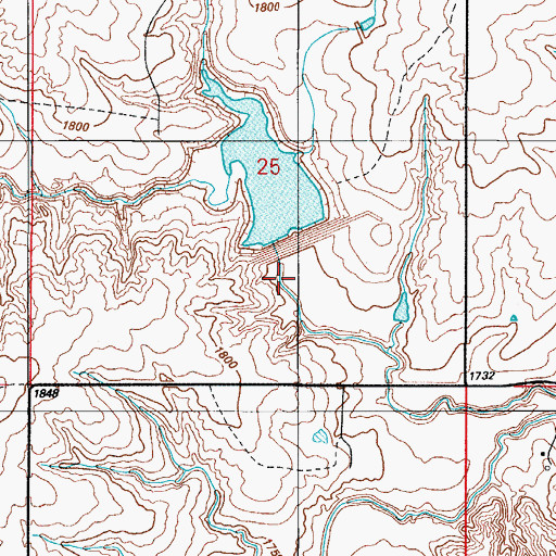 Topographic Map of Soldier Creek Watershed Site 5 Dam, OK