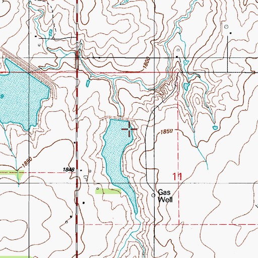 Topographic Map of Soldier Creek Watershed Site 3 Dam, OK