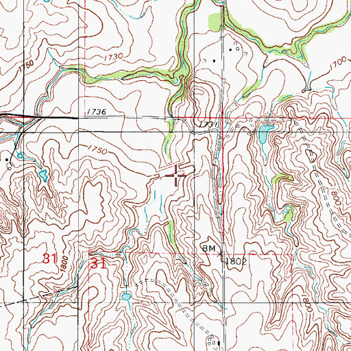 Topographic Map of Soldier Creek Watershed Site 2 Dam, OK