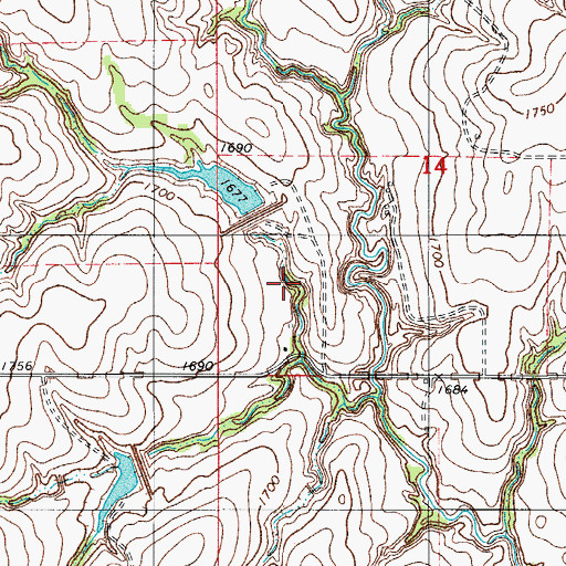 Topographic Map of Beaver Creek Site 2a Reservoir, OK