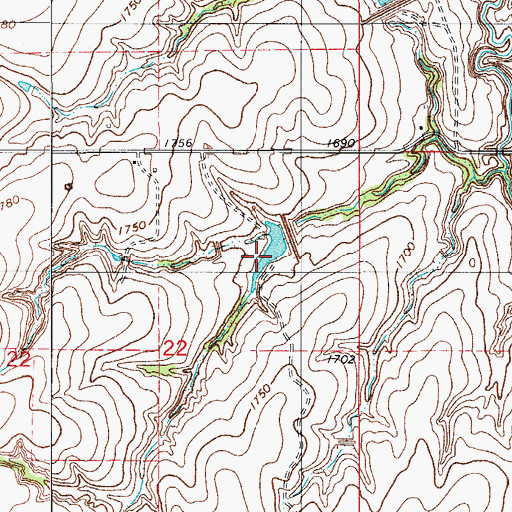 Topographic Map of Beaver Creek Site 2c Reservoir, OK