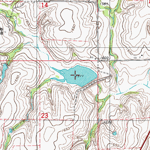 Topographic Map of Beaver Creek Site 5 Reservoir, OK