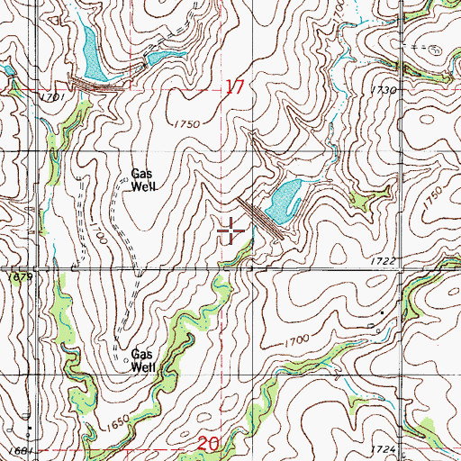 Topographic Map of Beaver Creek Site 8 Dam, OK
